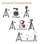 Universal Camera Tripod Stand Holder Mount For Iphone Samsung Cell Phone W/ Bag