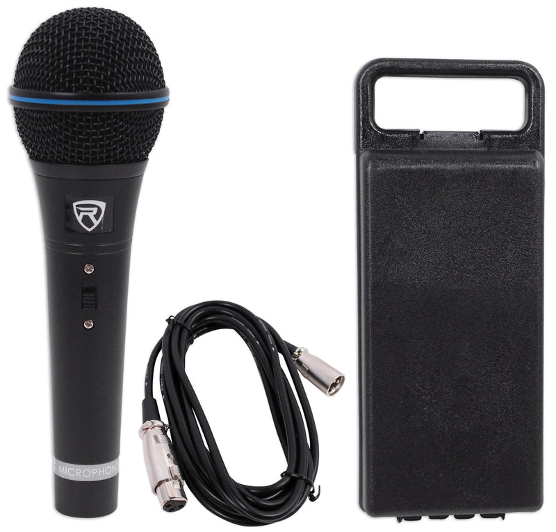 Rockville RMM-XLR Metal Handheld Wired Microphone Mic For Church Sound Systems