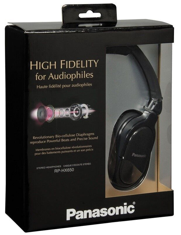 Panasonic RP-HX650-K DJ Style Over the Ear Premium Hi-Fi Monitor Headphones