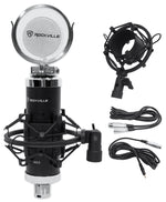 Rockville RCM03 Pro Studio Recording Condenser Microphone Mic+Shock Mount+Stand