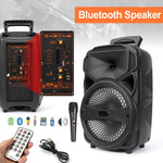 8" Party Speaker Sound System Bluetooth Led Portable Stereo 1000W W/ Microphone