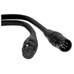 Adj 25 Foot Ft 5Pin Xlr Male To Female Dmx512 Led Light Lighting Cable