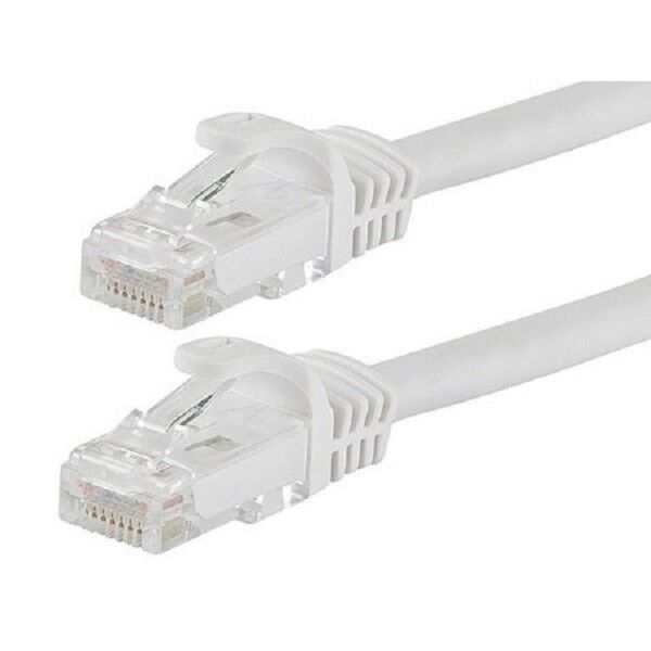 White 100 FT Foot 30M Cat5 Patch Ethernet LAN Network Router Wire Cable Cord NEW