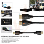 Hdmi Cable Video Cables Gold Plated 1.4 1080P 3D Cable For Hdtv Splitter 25Ft