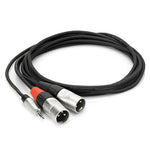 Hosa - HMX-006Y - Pro Stereo Breakout Cable REAN 3.5 mm TRS to Dual XLR3M - 6 ft