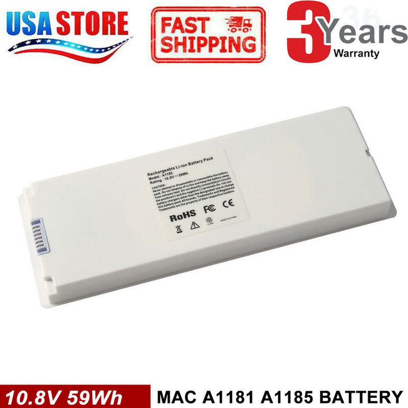 Rechargeable Battery For Apple Macbook 13"Inch A1181 A1185 Ma561 Ma566 White Cg