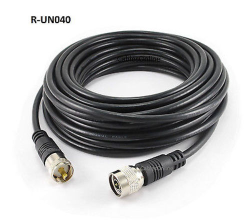 40Ft Rg8X Coax Uhf (Pl259) To N-Type M/M Antenna Cable - R-Un040