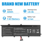 Battery C21-X202 For Asus Vivobook X202 X202E S200 S200E X201 X201E Q200E 38Wh