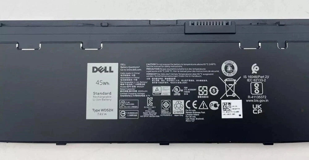Dell Latitude E7240 7.4V 45WH laptop battery WD52H