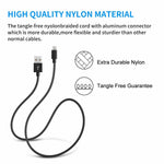 4-Pack Usb Cable For Apple Iphone 5 6 7 8 Plus X Fast Charger Nylon Braided