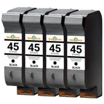 4Pk For Hp 45 51645A Black Ink For Hp Color Copier 100 Designjet 700 Deskjet 850