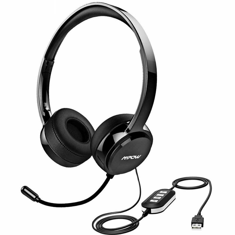 Mpow 071 USB Headset/3.5mm Computer Business Headphones w/Mic Noise Cancelling