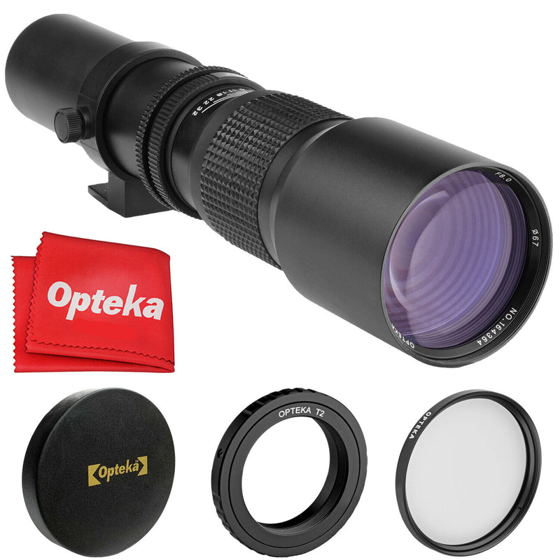 Opteka 500mm f8 Telephoto Lens for D3500, D3400, D3300, D3200, D3100, D3000, D40