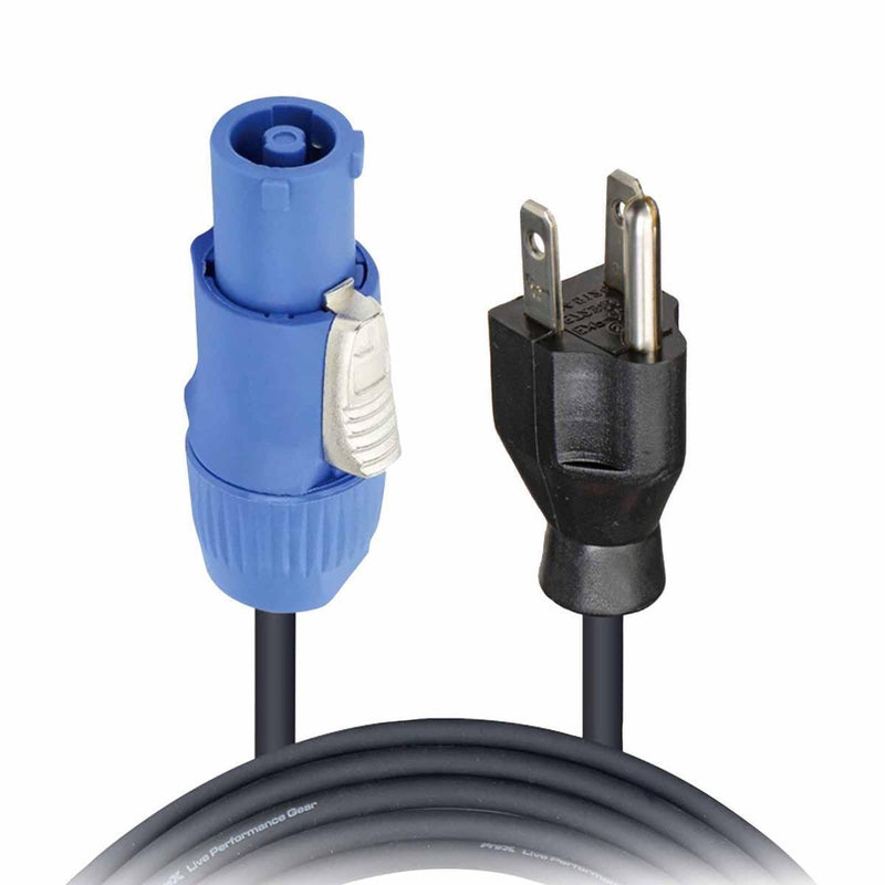 Prox 25Ft Powercon Blue To Edison Male 14Awg Power Cord