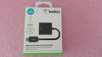 NEW BELKIN HDMI TO VGA ADAPTER AV10145BT VGA 3.5MM PROJECTOR APPLE VIDEO BLACK