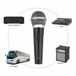 Wired Cardioid Dynamic Handheld Microphone Professional Mic with On/Off Switch