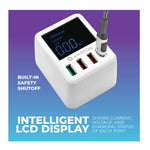 40W Qc3.0/Pd3.0 4-Port Usb Wall Charger With Digital Display