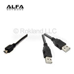 ALFA 8m/24 feet OEM Dual-Y Connector USB Extension Cable for AWUS036H AWUS036NH