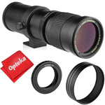 Opteka 420-800mm f/8.3 Telephoto Zoom Lens for Nikon D610 D600 D500 D300 D200