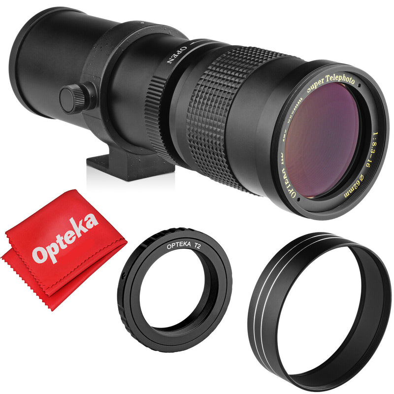 Opteka 420-800mm f/8.3 Telephoto Zoom Lens for Nikon D610 D600 D500 D300 D200