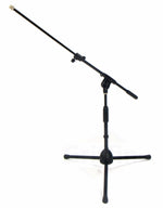 Short Microphone Stand with Boom Arm by GRIFFIN | Low Profile Tripod Mic Stand