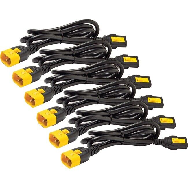 APC 1.2m Locking Power Cord Kit, C13 to C14 (6 Pack)