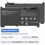 Rr03Xl Battery For Hp Probook 430 440 450 455 470 G4 G5 Hstnn-Ub7C 48Wh 11.4V