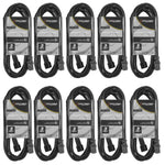 Adj Eccom-3 Black 3Ft 16 Gauge Ac Extension Cords (10Pk)