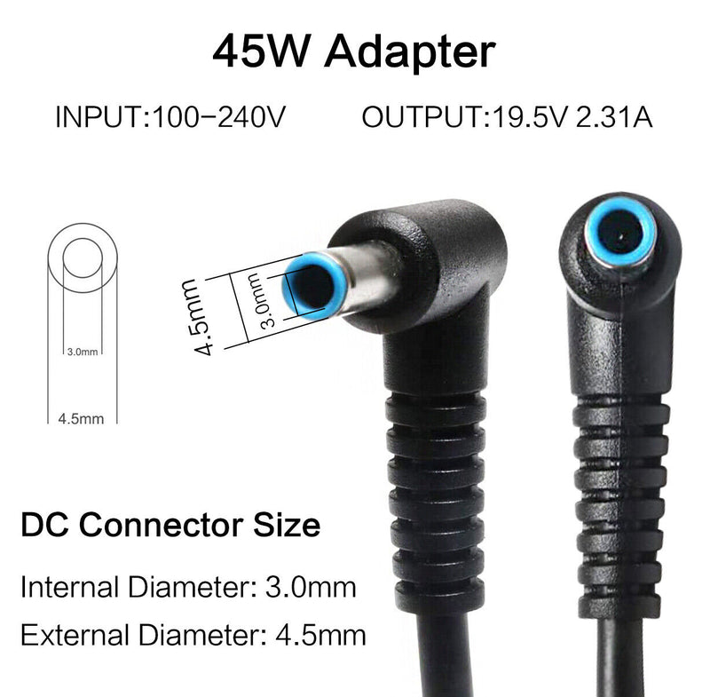 19.5V 2.31A 45W Ac Power Adapter Charger For Hp Chromebook 14 11 Series Notebook