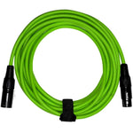 Clutch 10' Green Sure-Fit Xlr Female To Xlr Male Microphone / Speaker Cable