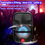 8 In 1,000W Portable Rechargeable Bluetooth Party Speaker Led Woofer Usb Aux Mic