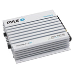 Pyle PLMRB29W Marine AM/FM AUX Receiver, 4Ch Amp, 4x White Box Speakers, Cover
