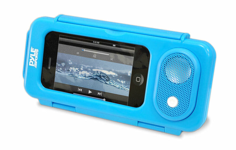 Pyle PWPS63BL Waterproof iPod MP3 & Smartphone Portable Speaker & Case (Blue)