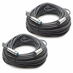 Seismic Audio - 2 Pack 100' DMX Cable XLR 3 Pin 100 Feet - DJ Lights - Lighting