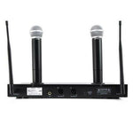 Pyle Pdwm2560 Uhf Wireless Microphone System W/ 2 Mics & Rechargeable Dock