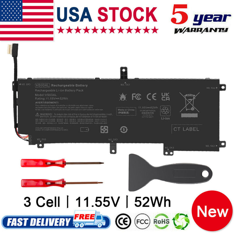 Battery Vs03Xl For Hp Envy 15-As014Wm 849313-850 849047-541 849313-856 + Tools