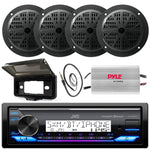 1 Din Aux Usb Receiver 4 X 5.25" Speakers, 400W Amp, Antenna, Cover