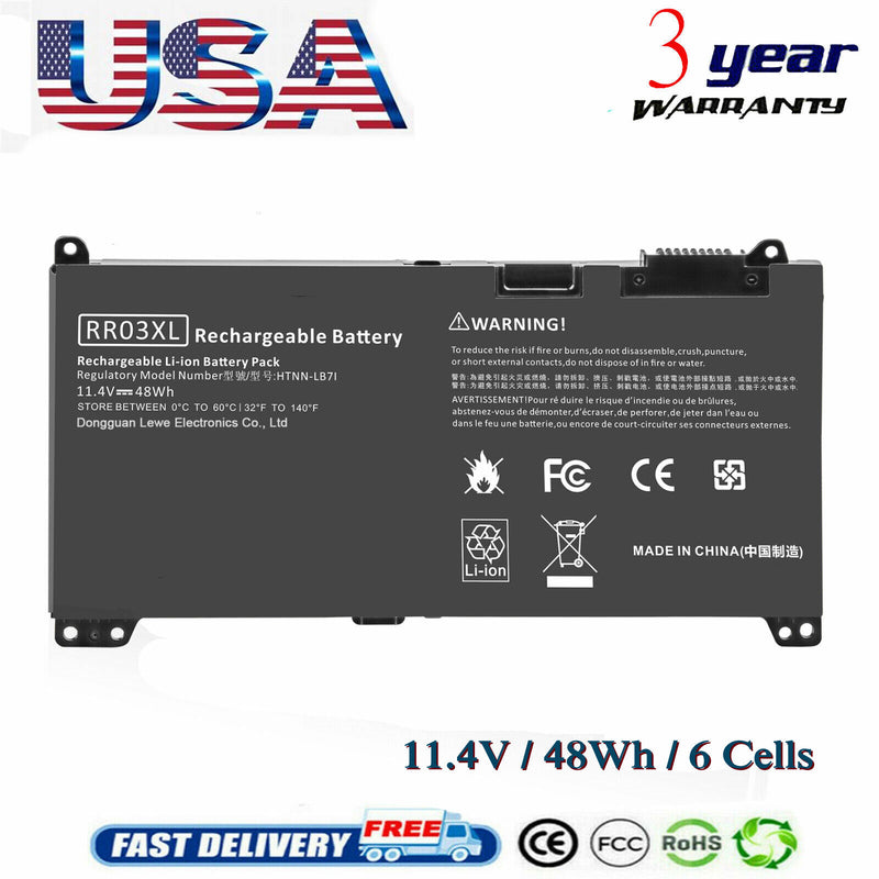 Rr03Xl Battery For Hp Probook 430 440 450 470 G4 G5 Series 851610-850 851477-832