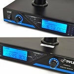 Pyle Pdwm2560 Uhf Wireless Microphone System W/ 2 Mics & Rechargeable Dock