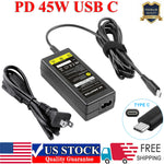 Usb Type-C 45W For Hp Chromebook Lenovo Dell Acer Samsung Laptop Charger Power