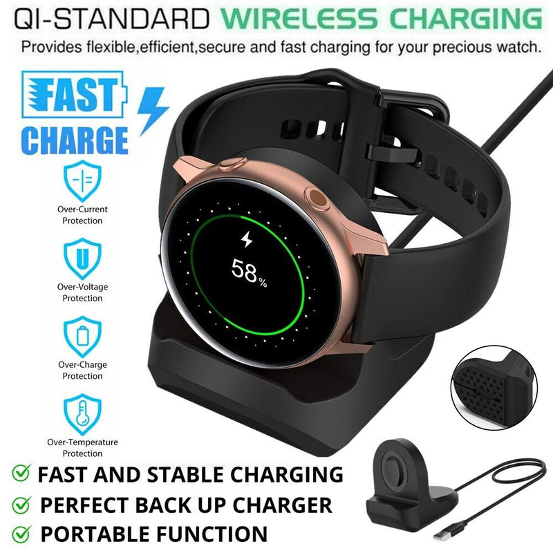 Wireless Charger Magnetic Dock For Samsung Galaxy Watch 4 Classic Watch3 Active2