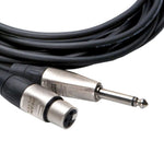 Hosa 5' Rean Xlr3 Female To 1/4' Ts Pro Unbalanced Interconnect Cable