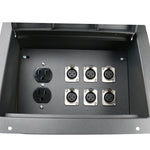 Recessed Floor Stage Pocket Box 6Xlr Jacks Mic Connectors Ac Outlets