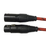 Accessories Pack Male-Female Red 20Ft Xlr Cables 4 Pack + Ties + Case