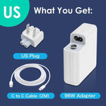 96W Usb-C Macbook Pro Charger Power Adapter For Apple Mac Book Air A2166 A1719