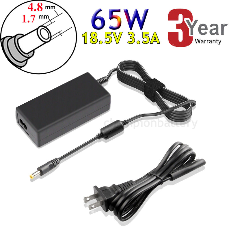 For Hp Pavilion Tx1000 Tx1400 Tx2100 Tx2500 65W Ac Power Adapter Charger