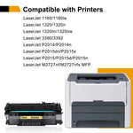 2 Pack Q5949A Toner Compatible With HP 49A LaserJet 1160 1320 3390 3392 P2015