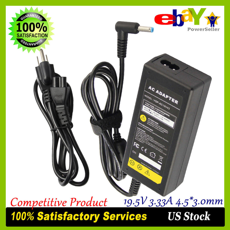 19.5V 3.33A 65W Ac Travel Charger Laptop For Hp Pavillion Stream Split Elitebook