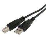 USB 2.0 Printer Scanner Cable Type A Male to Type B Male (25ft) - Black