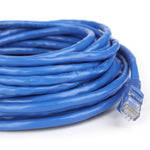 Cat 6 Ethernet Cable 25 Ft Round Blue, Slim Long Internet Network Lan Patch Cord